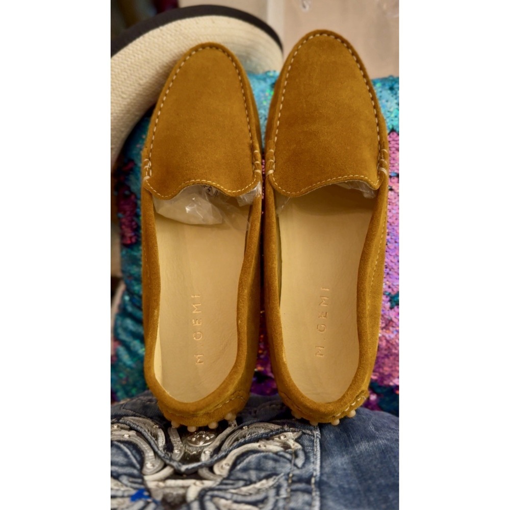 New M. GEMI The Felize Shearling Brown/rust Suede Moc  42 Women's US Size 11 - Picture 7 of 16